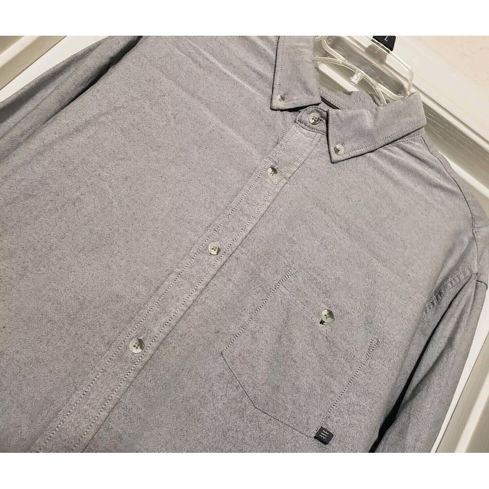 Free Fly Long Sleeve Button Down Shirt Men's Size 2XL Cotton/Spandex Gray